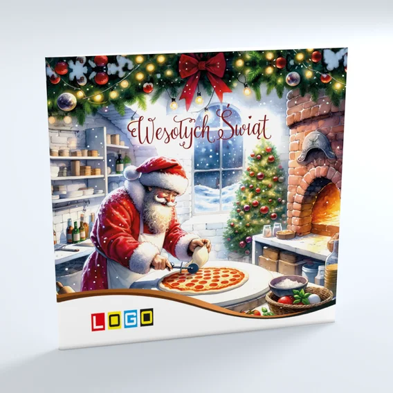Kartka świąteczna BN2-654 – Świąteczna pizzeria Mikołaja – widok 3