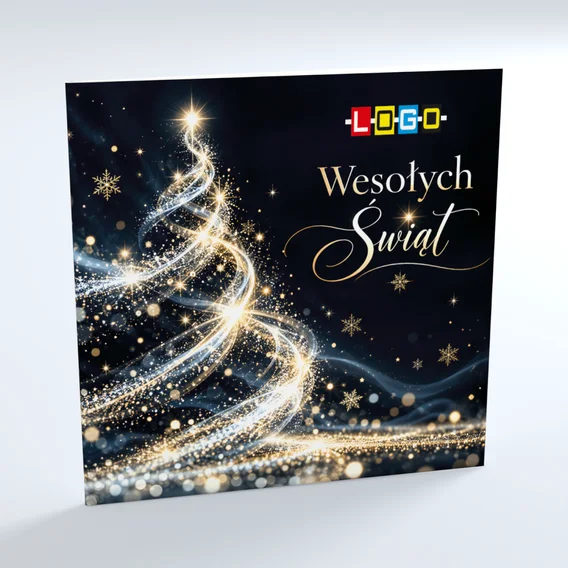 Kartka świąteczna BN2-796 – Świetlista spirala w kształcie choinki – widok 3
