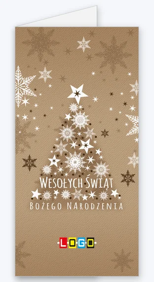Kartka BN3 – Graficzna choinka ze śnieżynek