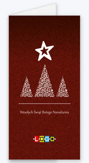 Kartka BN3 – Białe choinki
