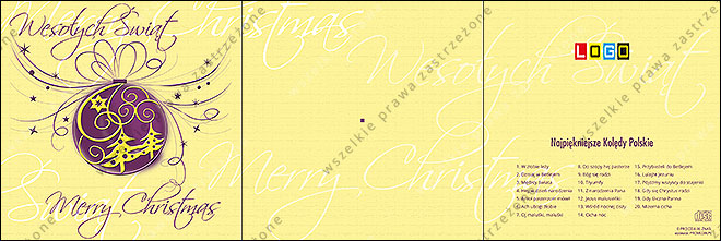 kartki świąteczne z kolędami - CD-karnet - wzór cdkarn_BK-329 rewers