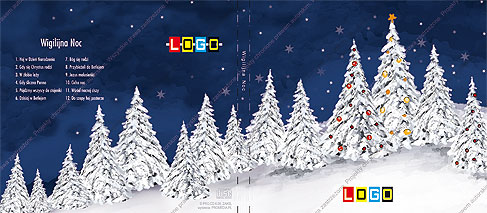 Kolędy, wzór BK-002 – Digipack: Digipack z zewnątrz – tył ze spisem kolęd, grzbiet i okładka