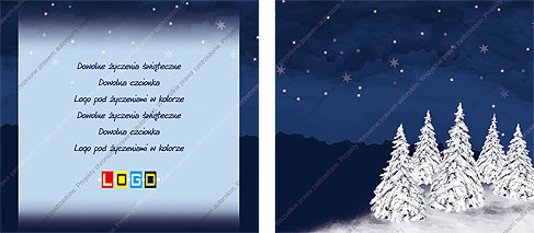 Kolędy, wzór BK-002 – Digipack: Digipack od środka – życzenia obok miejsca na płytę