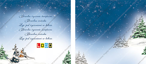 Kolędy, wzór BK-021 – Digipack: Digipack od środka – życzenia obok miejsca na płytę