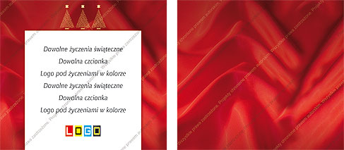 Kolędy, wzór BK-042 – Digipack: Digipack od środka – życzenia obok miejsca na płytę