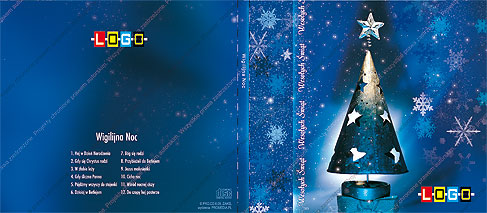 Kolędy, wzór BK-076 – Digipack: Digipack z zewnątrz – tył ze spisem kolęd, grzbiet i okładka