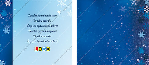 Kolędy, wzór BK-076 – Digipack: Digipack od środka – życzenia obok miejsca na płytę