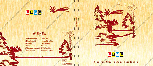 Kolędy, wzór BK-102 – Digipack: Digipack z zewnątrz – tył ze spisem kolęd, grzbiet i okładka