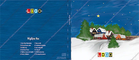 Kolędy, wzór BK-160 – Digipack: Digipack z zewnątrz – tył ze spisem kolęd, grzbiet i okładka