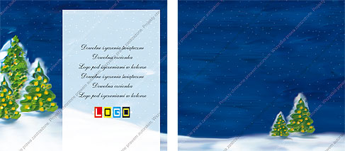 Kolędy, wzór BK-246 – Digipack: Digipack od środka – życzenia obok miejsca na płytę