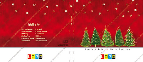 Kolędy, wzór BK-293 – Digipack: Digipack z zewnątrz – tył ze spisem kolęd, grzbiet i okładka