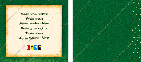 Kolędy, wzór BK-341 – Digipack: Digipack od środka – życzenia obok miejsca na płytę