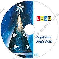 Kolędy, wzór BK-076 – Koperta kartonowa: Nadruk na płycie CD