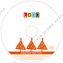 Kolędy, wzór BK-283 – Pudełko CD-BOX: Nadruk na płycie CD