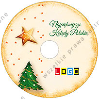 Kolędy, wzór BK-341 – Pudełko CD-BOX: Nadruk na płycie CD