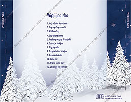 Kolędy, wzór BK-002 – Pudełko CD-BOX: Inlay spod tacki – tytuł na grzbietach i spis kolęd